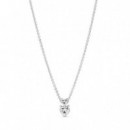PANDORA Collar en Plata de Ley Colgante Doble Corazón Brillante 391229C01