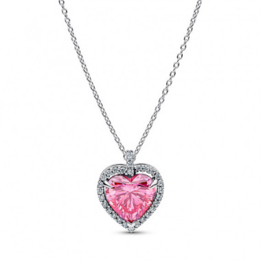 PANDORA Collar de Plata de Ley con Forma de Coraz&oacute;n 394414C01