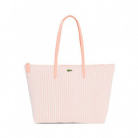 Bolso Tote Grande de Rayas L.12.12 Concept  LACOSTE