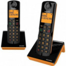 Teléfono Inalámbrico Dúo Alcatel S280 Negro / Naranja con Bloqueo de Llamadas