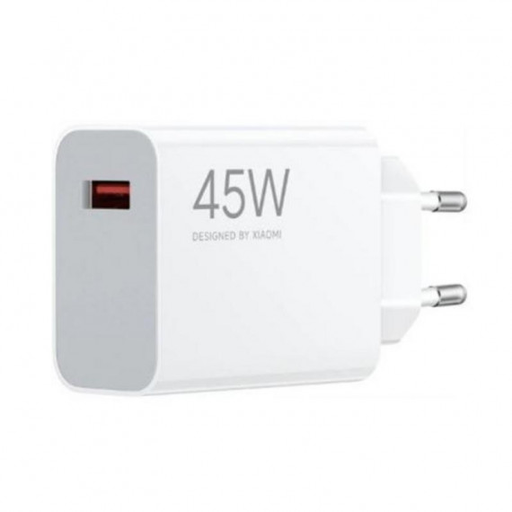 Cargador de Pared Xiaomi 45W QC3.0 con Puerto USB-A y Carga Rápida Blanco