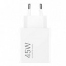 Cargador de Pared Xiaomi 45W QC3.0 con Puerto USB-A y Carga Rápida Blanco