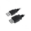 Nanocable Cable USB-A 2.0/M a USB-A 2.0/H 1m Negro (10.01.0202-BK)