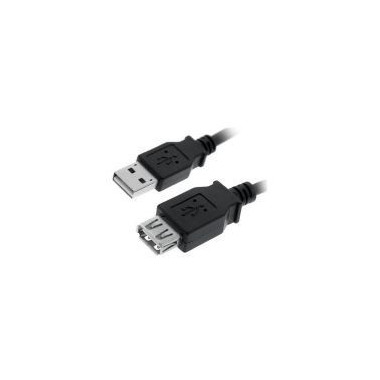 Nanocable Cable USB-A 2.0/M a USB-A 2.0/H 1m Negro (10.01.0202-BK)