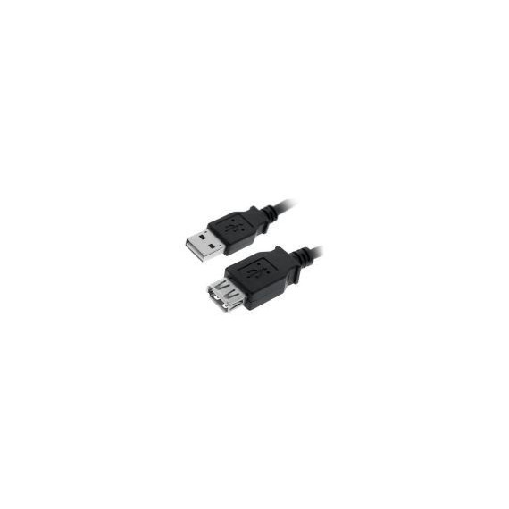 Nanocable Cable USB-A 2.0/M a USB-A 2.0/H 1m Negro (10.01.0202-BK)