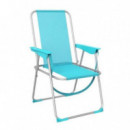 Silla Plegable de Aluminio Aguamarina (56x53x78 cm)