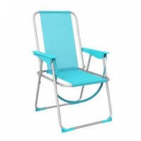 Silla Plegable de Aluminio Aguamarina (56X53X78 Cm)