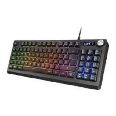 Teclado Gaming Mars Gaming Retroiluminado LED RGB Negro USB (MKREVOES)