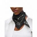 KARL LAGERFELD - Ikon Karl Pearls Silk Scarf - 101 - B3W33038/101