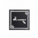 KARL LAGERFELD - Ikon Choup Silk Scarf - 999 - B3W33037/999
