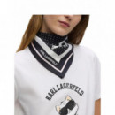KARL LAGERFELD - Ikon Choup Silk Scarf - 999 - B3W33037/999