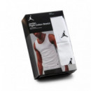 JORDAN Camisillas Blancas Básicas Hombre (2 Unidades)