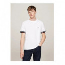 Camisetas manga corta GLOBAL STRIPE CUFF PIQUE TEE