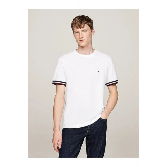 Camisetas manga corta GLOBAL STRIPE CUFF PIQUE TEE