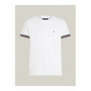 Camisetas manga corta GLOBAL STRIPE CUFF PIQUE TEE