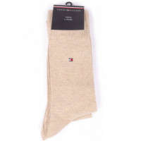Th Men Sock Classic 2P Sand  TOMMY HILFIGER