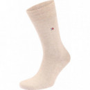 Th Men Sock Classic 2P Sand  TOMMY HILFIGER