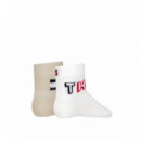 Th Baby Sock 2P Th Logo Sand  TOMMY HILFIGER