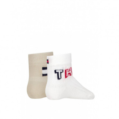Th Baby Sock 2P Th Logo Sand  TOMMY HILFIGER