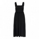 Vestidos Vestido Largo ONLY Onllumira Black Smock Detail