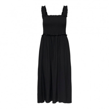 Vestidos Vestido Largo ONLY Onllumira Black Smock Detail