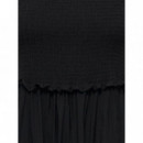 Vestidos Vestido Largo ONLY Onllumira Black Smock Detail