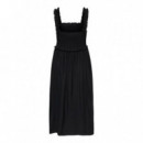 Vestidos Vestido Largo ONLY Onllumira Black Smock Detail
