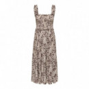 Vestidos Vestido Largo ONLY Onllumira Pumice Stone Hot Fudge Paisley