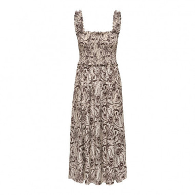 Vestidos Vestido Largo ONLY Onllumira Pumice Stone Hot Fudge Paisley