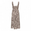 Vestidos Vestido Largo ONLY Onllumira Pumice Stone Hot Fudge Paisley