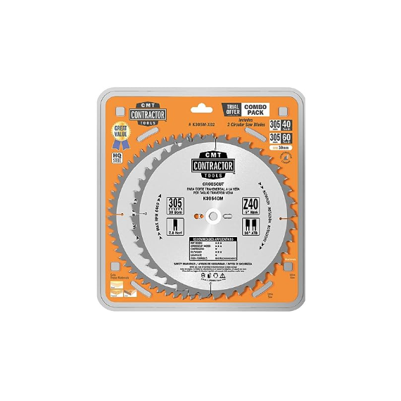 Disco Sierra Contractor Cmt - 305mm X 2,6 Mm X 30 Mm - K305m-x02