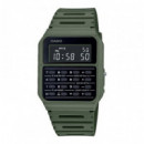 CASIO CA-53WF-3B – Reloj Digital Unisex con Calculadora, Verde Militar, Estilo Retro Vintage, Wr, Correa de Resina
