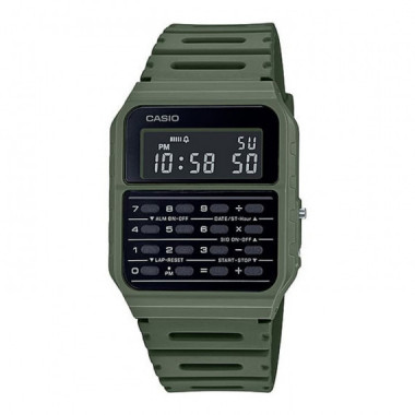 CASIO CA-53WF-3B &ndash; Reloj Digital Unisex con Calculadora, Verde Militar, Estilo Retro Vintage, Wr, Correa de Resina