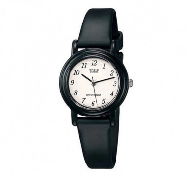 CASIO LQ-139BMV-1B &ndash; Reloj An&aacute;logo Cl&aacute;sico para Mujer con Correa Negra y Esfera Blanca