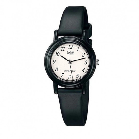 CASIO LQ-139BMV-1B – Reloj Análogo Clásico para Mujer con Correa Negra y Esfera Blanca