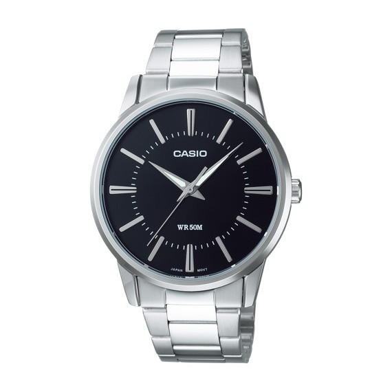 CASIO MTP-1303PD-1AV Reloj Analógico para Hombre - Esfera Negra, Estilo Clásico, Acero Inoxidable y Wr 50M