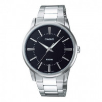 CASIO MTP-1303PD-1AV Reloj Analógico para Hombre - Esfera Negra, Estilo Clásico, Acero Inoxidable y Wr 50M