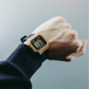 CASIO W-217HM-9V Reloj Digital Retro Dorado con Correa Negra y Luz Led Wr 50M