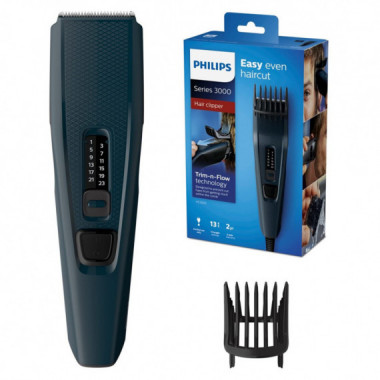 Philips HC3505/15 Cortapelos Serie 3000 con 13 Longitudes y Cuchillas de Acero Inoxidable