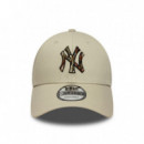 New Era Gorra de lino 9FORTY 60771850-LIGHT BEIGE