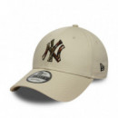 New Era Gorra de lino 9FORTY 60771850-LIGHT BEIGE
