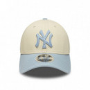 New Era Gorra de lino 9FORTY 60856248-LIGHT BEIGE