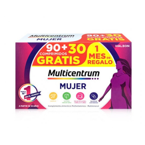 MULTICENTRUM MUJER 50+ 90COMPRIMIDOS+30COMP PACK PROMOCIONAL