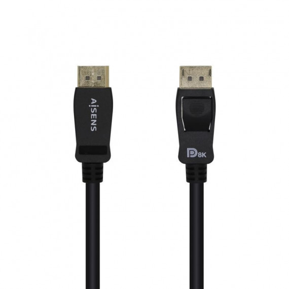 AISENS CABLE DISPLAYPORT 1.4 8K  M/M 0.5M NEGRO