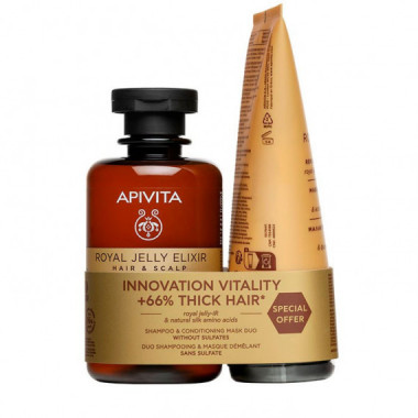 APIVITA Pack Royal Jelly Elixir Champu+acondicionador (pack Lim)