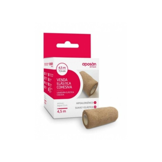 VENDA ELASTICA COHESIVA APOSAN BOTIQUIN 1 UNIDAD 4,5 M X 7,5 CM