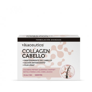 VITACEUTICS COLLAGEN CABELLO 30 VIALES 25 ML SABOR PI&Ntilde;A.