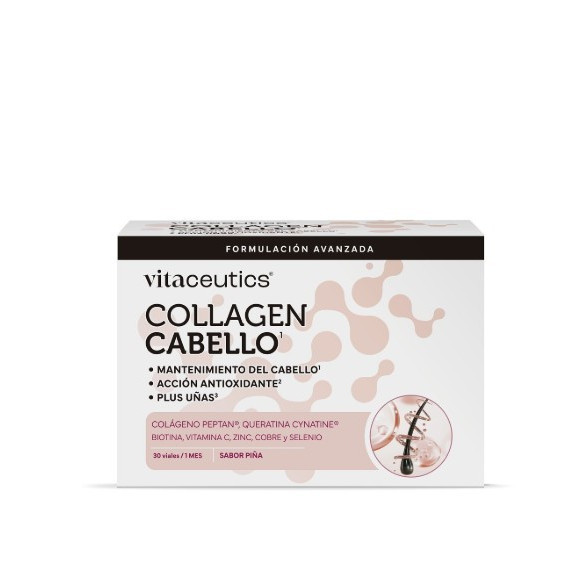 VITACEUTICS COLLAGEN CABELLO 30 VIALES 25 ML SABOR PIÑA.