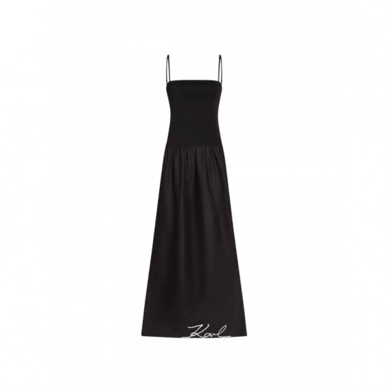 KARL LAGERFELD - Signature Woven Maxi Dress - 999 - B3W46023/999