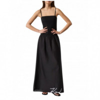 KARL LAGERFELD - Signature Woven Maxi Dress - 999 - B3W46023/999